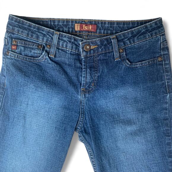 Vintage Y2K L.e.i Women’s Bootcut Jeans-Size 9-Medium Wash - Picture 5 of 14